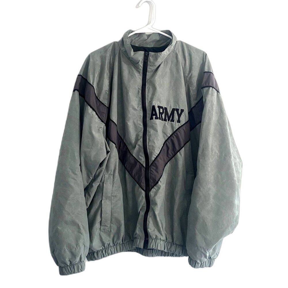 Unicor US Army IPFU Jacket PT Training Windbreaker‎ Gray Unisex Size Large